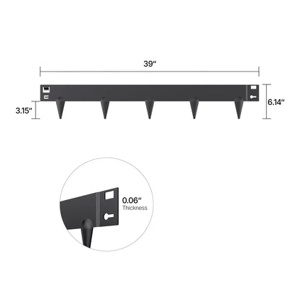 Galvanized Steel Garden Edging – 5-Pack, Flexible & Rust-Resistant Landscape Borders