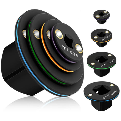 Magnetic Socket Adapter Kit | 4-Piece Low Profile CR-MO Impact Adapter Set