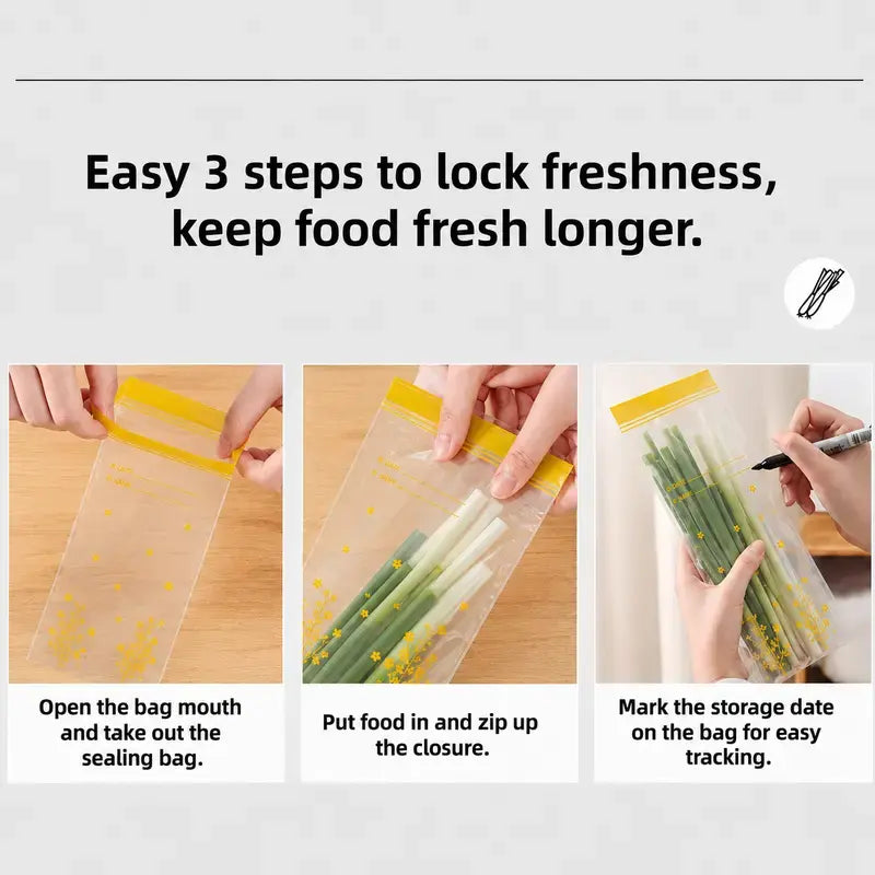 🥕 FreshLocK  Reusable Food Storage Bags – Keep Fruits & Vegetables Fresh Longer