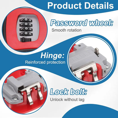 Never Get Locked Out Again 🔐 | 4-Digit Wall-Mounted Key Lock Box