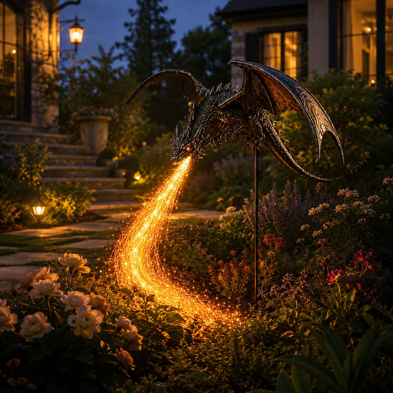 🐉 2027 'Dragon's Ember' Solar Garden Light 🔥 | The Ultimate Magical Outdoor Halloween Decoration