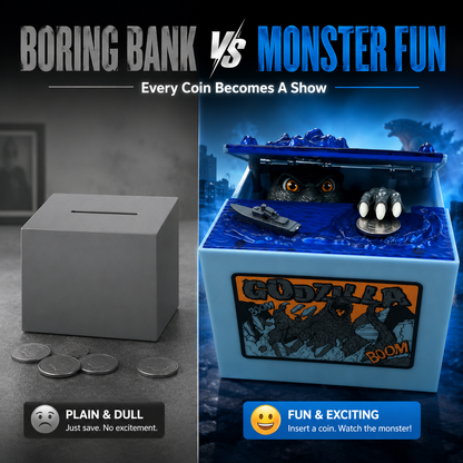 🦖 Interactive Monster Coin Bank – Fun Coin-Stealing Money Box for Kids & Monster Fans