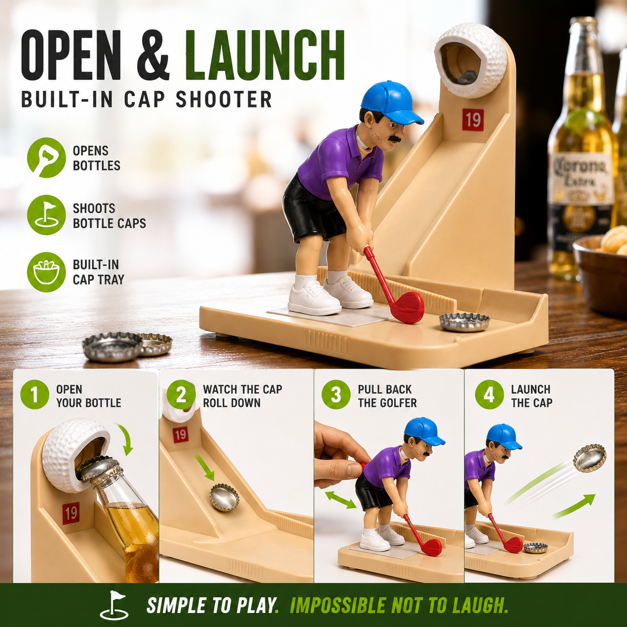 Mini Golf Bottle Opener Game for Beer Lovers & Party Gifts