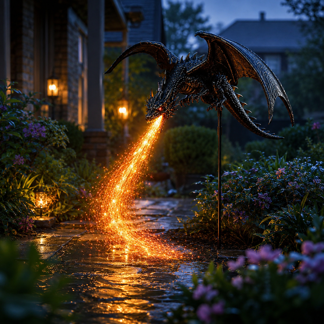 🐉 2027 'Dragon's Ember' Solar Garden Light 🔥 | The Ultimate Magical Outdoor Halloween Decoration