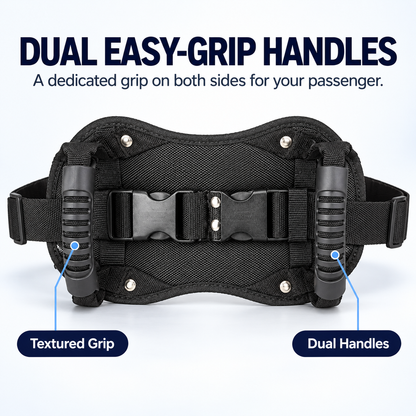 Motorcycle Passenger Grab Belt with Dual Handles – Adjustable Riding Support Belt