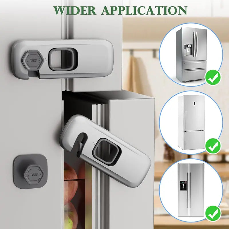 🔒 5-Pack Child Safety Locks – No Drill, Easy Install