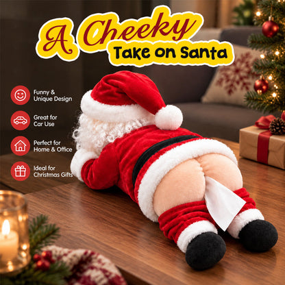 🔥Funny Santa Butt Tissue Box Holder – Hilarious Christmas Decor & White Elephant Gag Gift