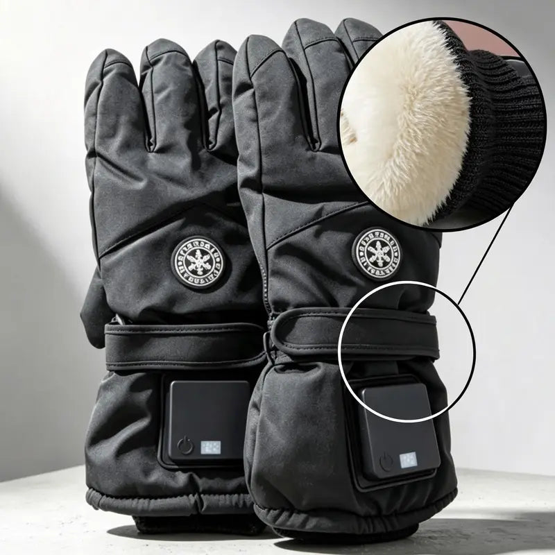🔥 Rechargeable Heated Gloves – 3 Heat Settings, Waterproof Touchscreen Winter Gloves