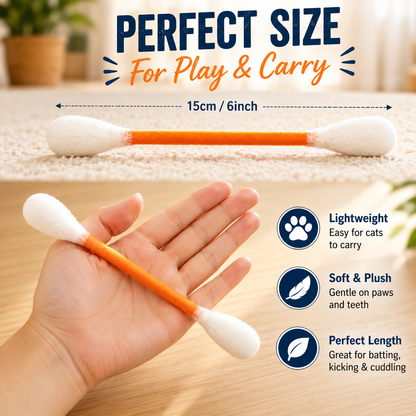 🔥 780K+ Sold | 🐈 Giant Q-Tip Cat Toy | Viral Cat Chew & Play Toy