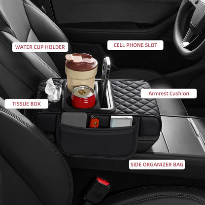 Car Center Console Armrest Organizer | 5-in-1 Storage Cover