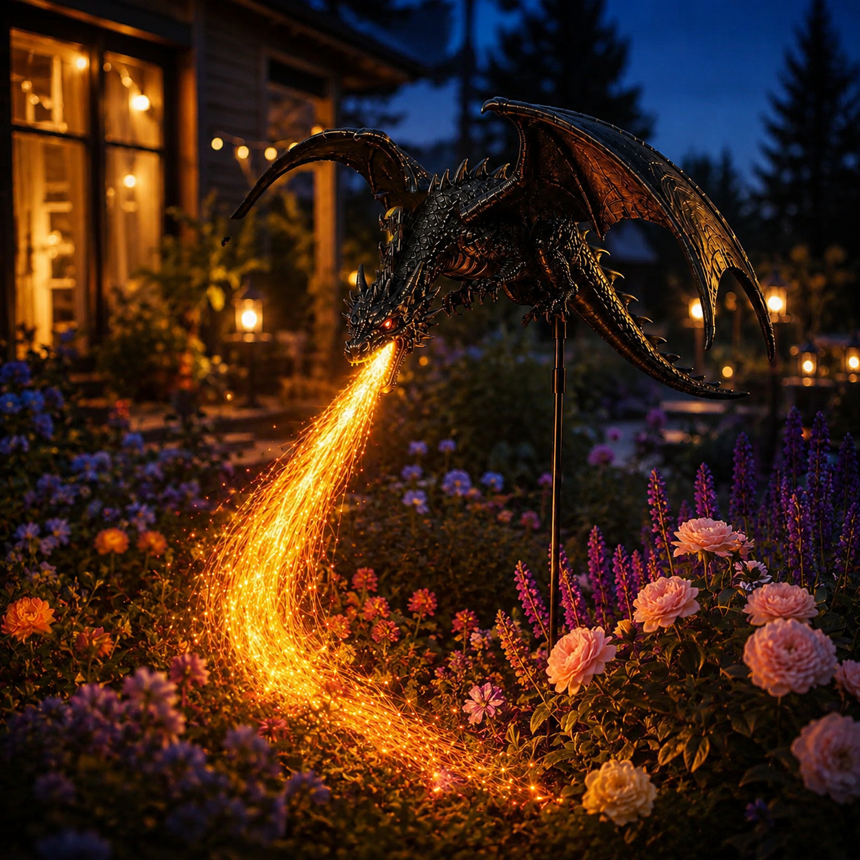 🐉 2027 'Dragon's Ember' Solar Garden Light 🔥 | The Ultimate Magical Outdoor Halloween Decoration