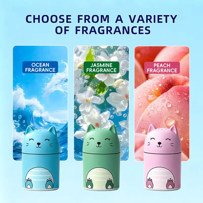 Toilet Bowl Cleaner Bottle Set with Ocean Jasmine Peach Lemon & Strawberry Scents 3-Color Design 9 Months Powerful Cleaning Tablets for Household Items Indoors
