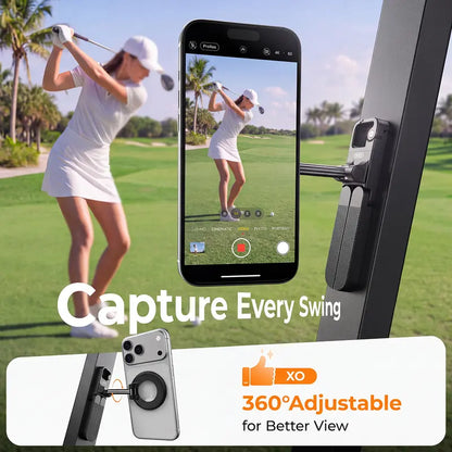 📱 360° Foldable Magnetic Phone Holder – Strong Grip for Golf, Gym & Travel