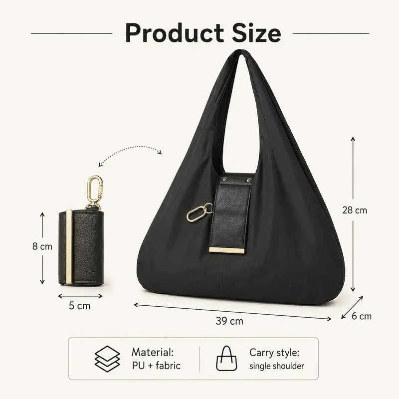 👜 Foldable Keychain Tote Bag – Compact & Expandable Reusable Carryall