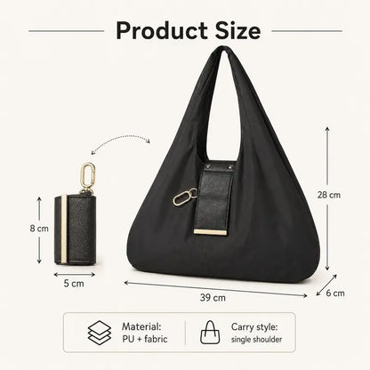 👜 Foldable Keychain Tote Bag – Compact & Expandable Reusable Carryall