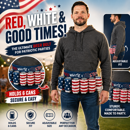 Funny Beer Belt Holster (6-Pack) | Hands-Free Drink Holder
