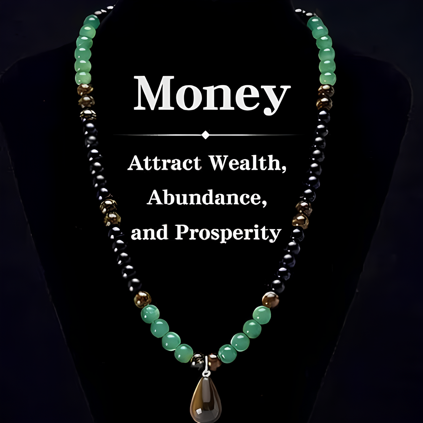 ✨Money Attraction Necklace With GreenAventurine & Tiger Eye Pendant Healing Crystal Stone