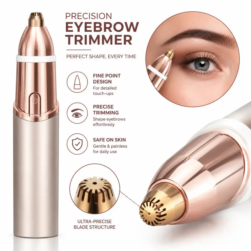 ✨ Painless 2-in-1 Facial & Eyebrow Trimmer – Smooth Skin & Perfect Brows Anytime