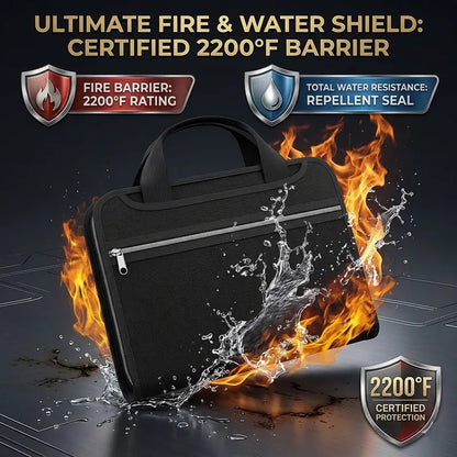 🔥 Fire-Resistant Document Organizer Bag – Large Capacity A4 File Storage Case