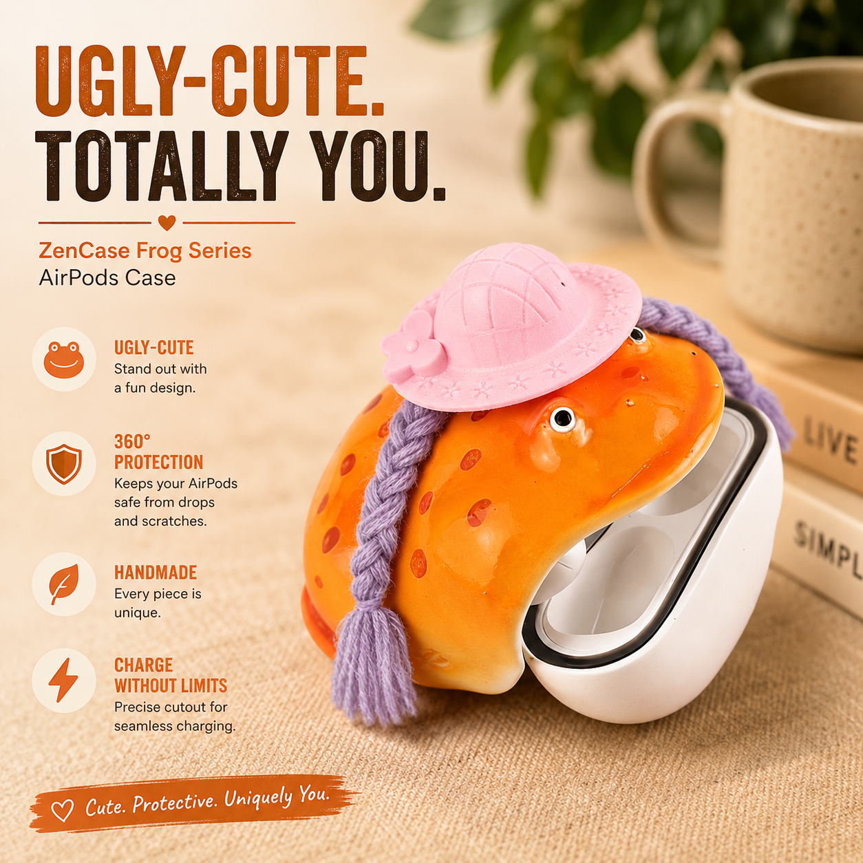 Handmade Cute Bow Frog Case