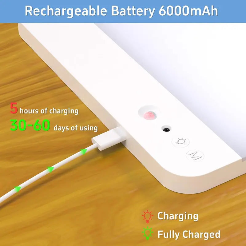 💡 Rechargeable Motion Sensor Ceiling Light – No Wiring, Dimmable & Remote Controlled