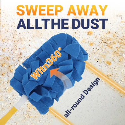 6-Pack Reusable 360° Microfiber Duster Refills – Machine Washable Dust Cleaning Heads