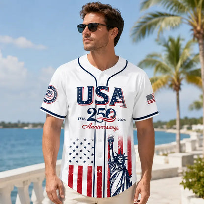 USA 250th Anniversary Baseball Jersey – Limited Edition Patriotic Shirt 1776–2026