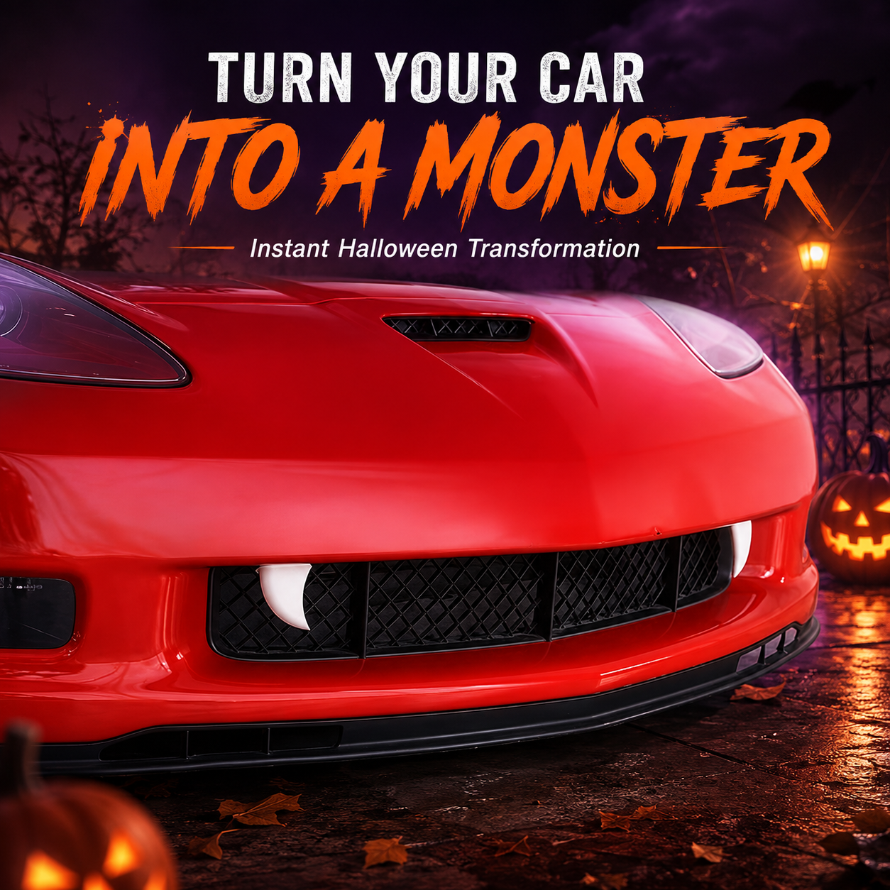 🧛 Halloween Car Vampire Fangs – Spooky Vehicle Decoration To Transform Your Ride