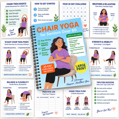 The Complete Guide to Chair Yoga for Seniors Over 60: 40+ Low-Impact Easy Exercises to Restore Strength, Mobility, Balance, and Lose Weight