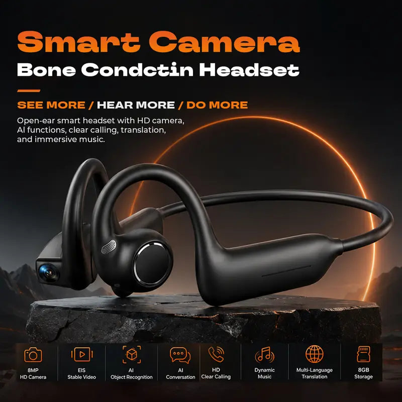 👀 Smart Camera AI Headphones – The World's First Wearable Headset That Lets You See, Hear & Explore Hands-Free