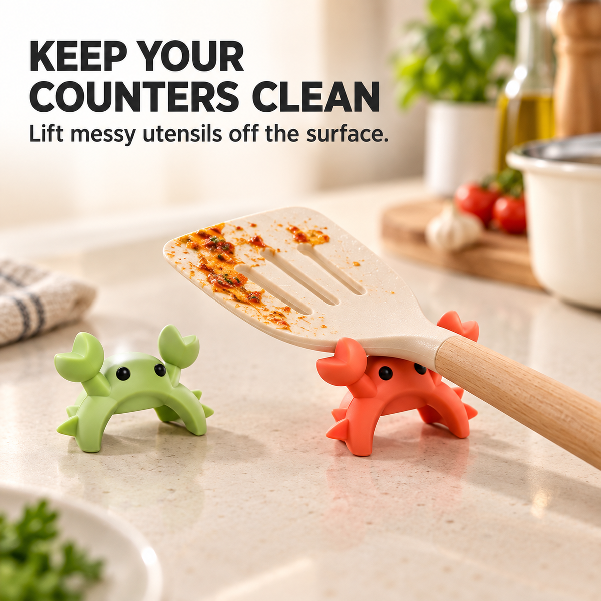 🦀 2-in-1 Crab Pot Clip – Utensil Rest & Boil-Over Guar