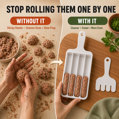 Easy-Release Meatball Maker – 3 & 4 Slot Options for Faster Prep 🍽️