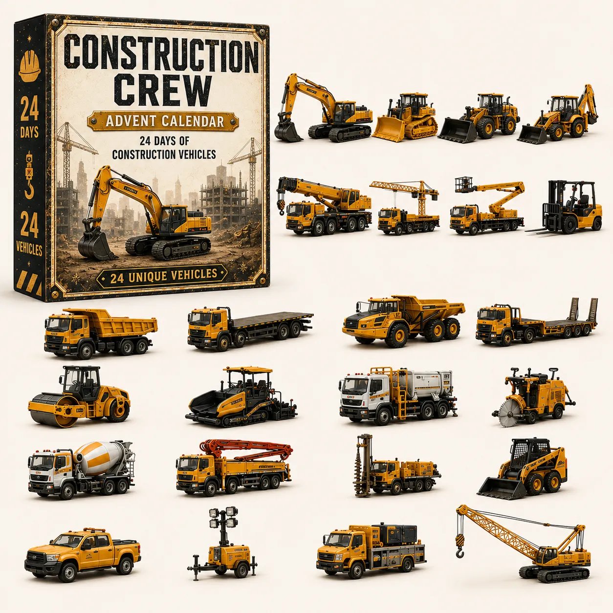 🚜Build the Fleet Collection 24-Day Vehicle Advent Calendar Series | ✨A New Adventure Every Morning