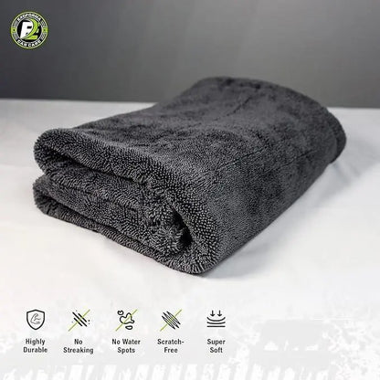 🚗 One-Towel Drying Power – 1300GSM Microfiber Mega Drier with Edgeless Design, Lint-Free & Gentle on Paint for Trucks, SUVs