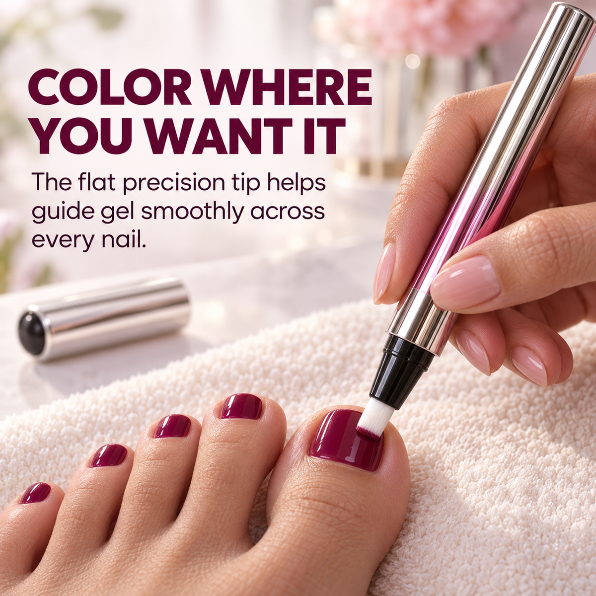 💅 One-Step Gel Nail Polish Pen – Portable Manicure & Pedicure Color