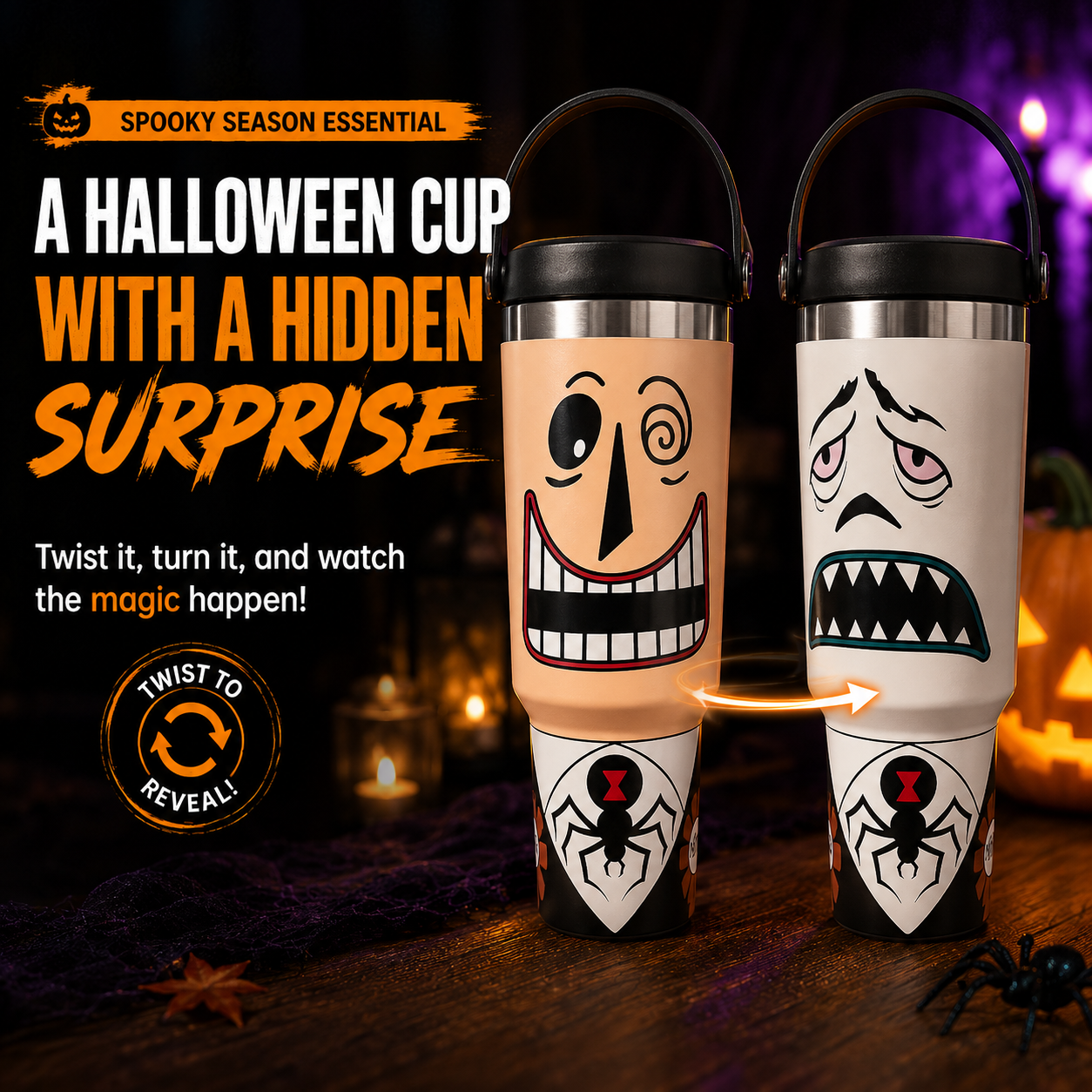 🎃 Halloween Surprise Reveal Tumbler Cup👻