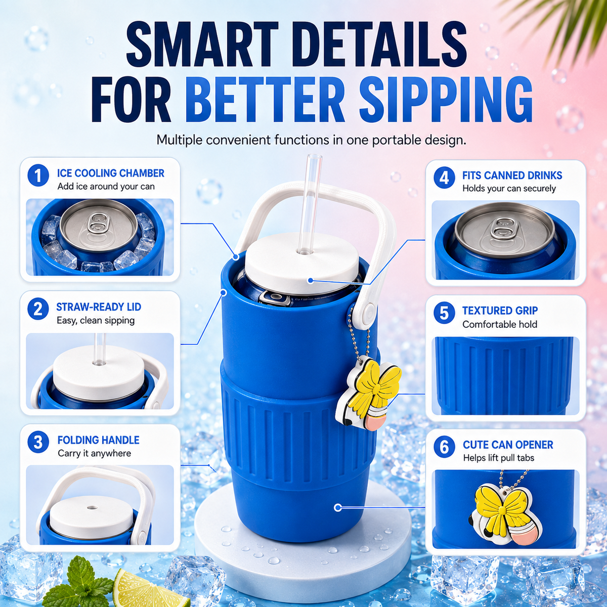🥤Ice-Chill Can Cooler Cup❄️