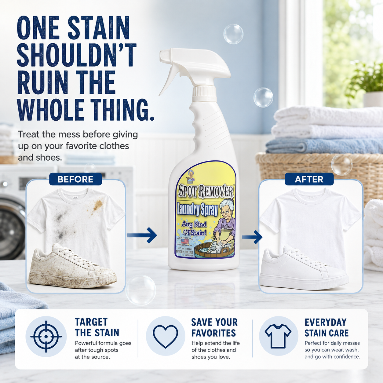 🧼 Tough Stain Rescue Laundry Spray