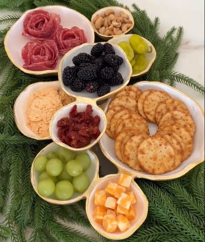 🔥 Limited-Time Sale🔥🍽️ Cluster Accent Bowls – Shiny Gold Snack & Appetizer Serving Dish