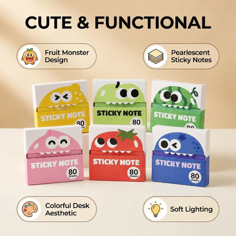 Transparent Pull-Out Glitter Sticky Notes