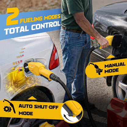 6 GPM Cordless Fuel Transfer Pump Compatible with Dewalt 20V & Milwaukee 18V Batteries, 【Battery NOT Included】, Auto-Stop & Hand Nozzle, 78 Inch Hose & 5 Adapters, for Diesel & Gasoline
