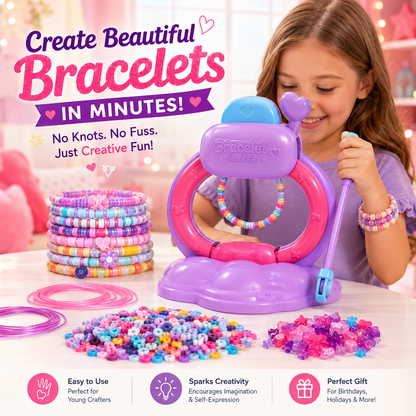 💖 Cool Maker Bracelet Maker Kit – DIY Friendship Bracelet Machine with 1200+ Colorful Beads | Creative Jewelry Craft Gift for Girls 5+