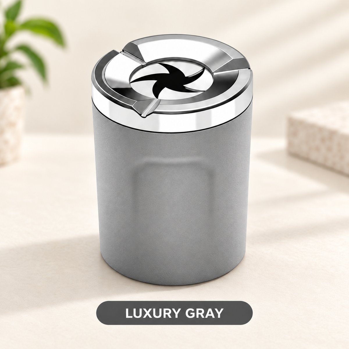 🚬Rotating-Lid Car Ashtray with Ceramic Liner – Cup Holder Design🧱
