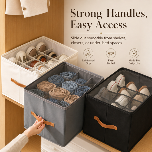 ✨ Foldable Shoe Storage Organizer – Dustproof Clear Cover Closet Box With Compartments