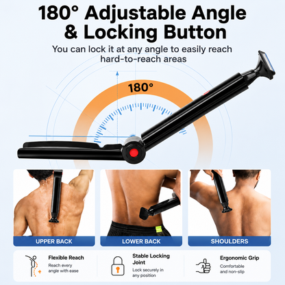 Men's Electric Back Shaver with Long Handle