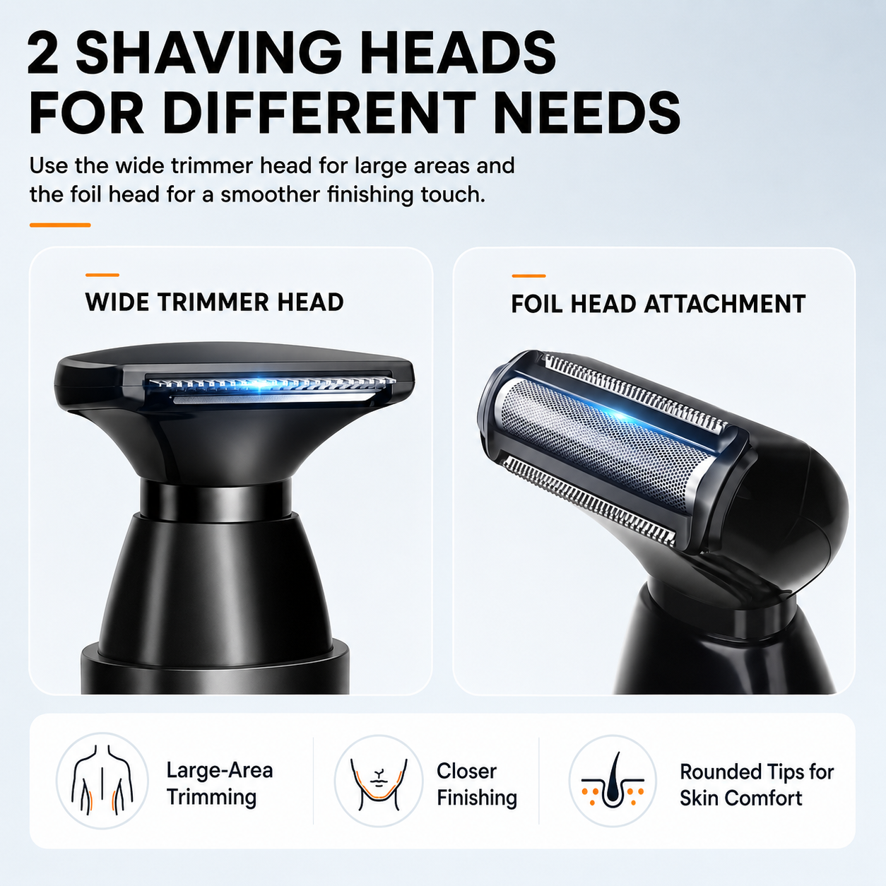 Men's Electric Back Shaver with Long Handle