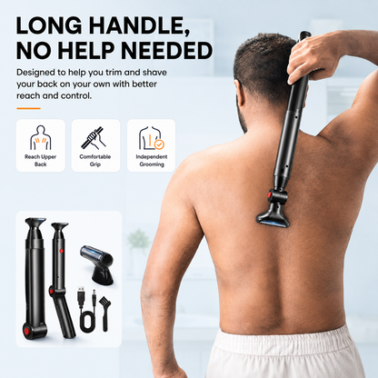 Men's Electric Back Shaver with Long Handle