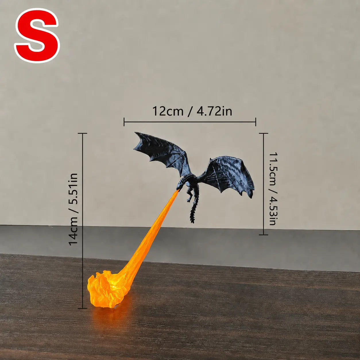 🔥 HOT SALE 🐉| 3D Fire-Breathing Dragon LED Display – Fantasy Bookshelf Decor with Glowing Flame