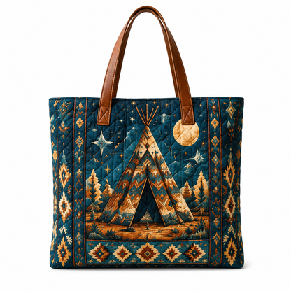 🐎 Western-Inspired Quilted Tote Bag – Spacious Statement Shoulder Bag