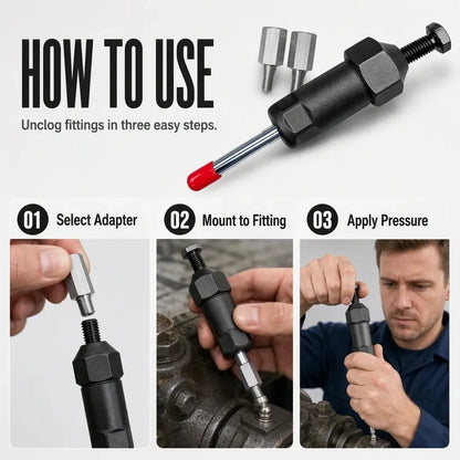 🚜 HEAVY EQUIPMENT ESSENTIAL | Grease Fitting Cleaner Tool – High-Pressure Unclogging Tool for Excavators, Tractors & Trucks
